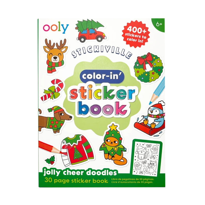 Stickiville Color-In' Sticker Book: Jolly Cheer Doodles