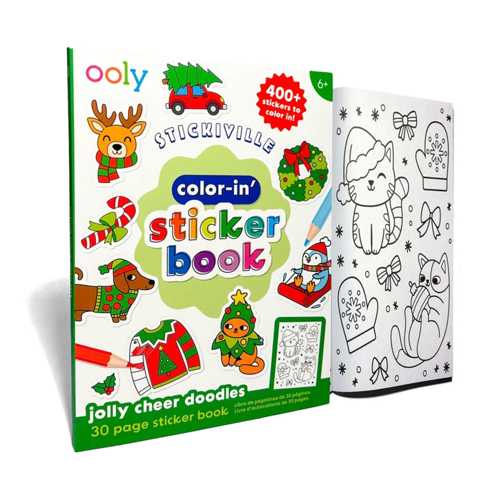 Stickiville Color-In' Sticker Book: Jolly Cheer Doodles
