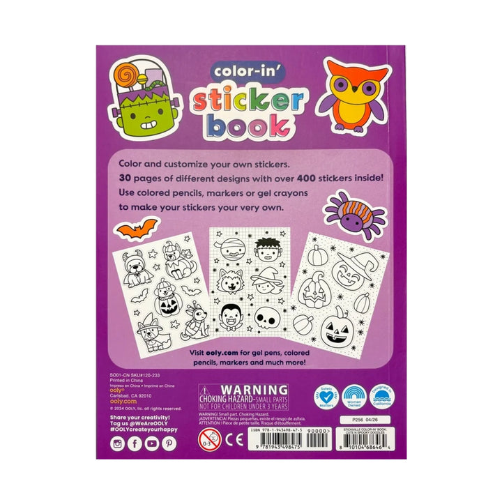 Stickiville Color-In' Sticker Book: Cute-N-Spooky Doodles