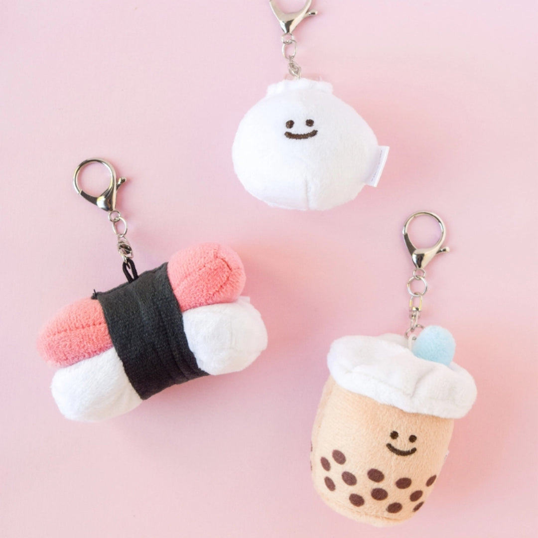 Mini Boba Milk Tea Bag Charm Plushie Keychain