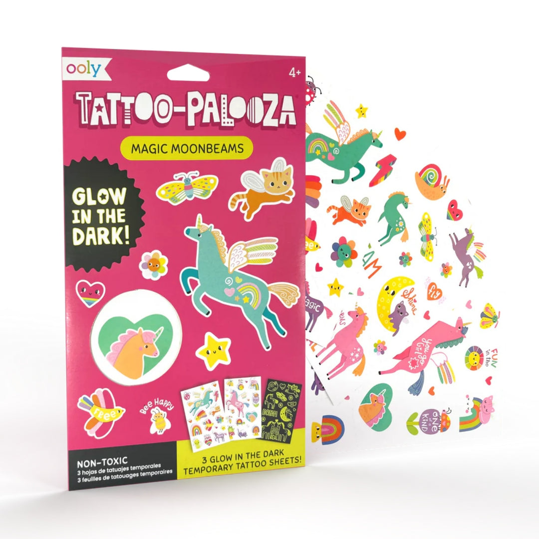 Tattoo-Palooza Glow in the Dark Temporary Tattoos - Magic Moonbeams