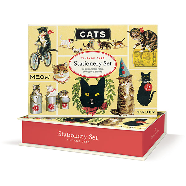 Vintage Cats Stationery Set