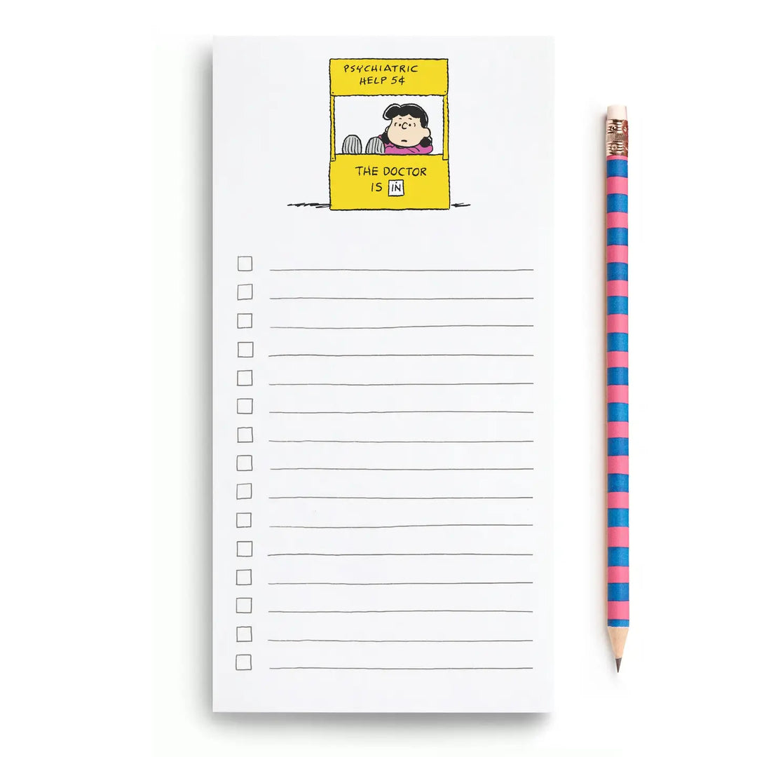 E. Frances X Peanuts - Lucy Market List Notepad