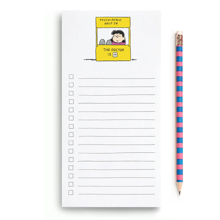 E. Frances X Peanuts - Lucy Market List Notepad