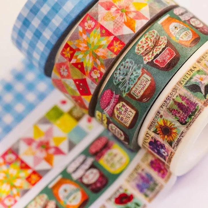 Homespun Washi Tape - Vintage Wildflower Seeds
