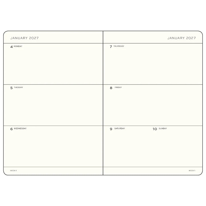 Leuchtturm Weekly Planner - A6 Pocket Hardcover (Jan-Dec 2027)