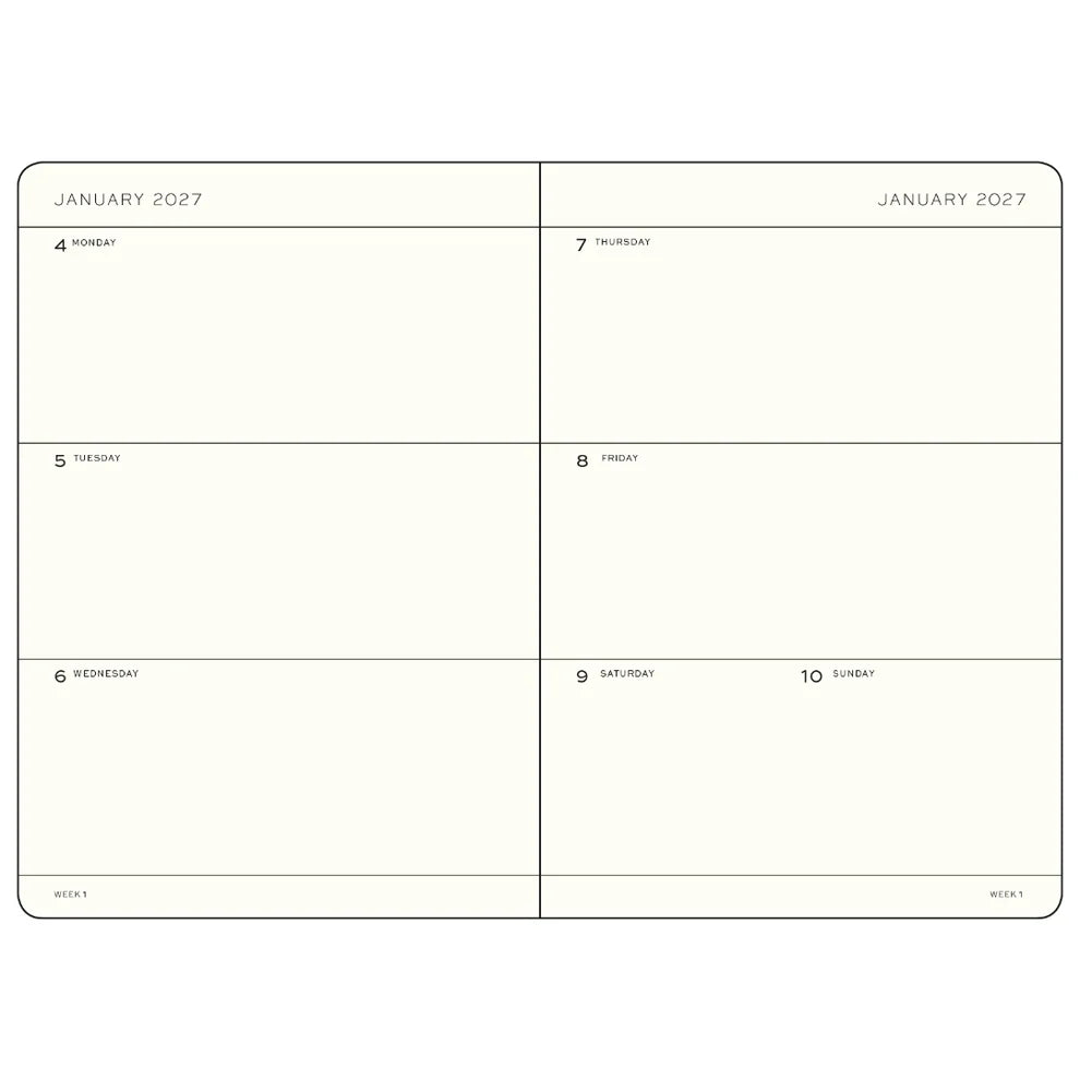 Leuchtturm Weekly Planner - A7 Mini Handcover (Jan-Dec 2027)