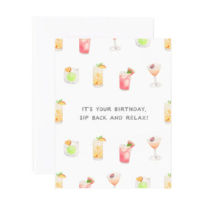 Sip Back and Relax Birthday Card