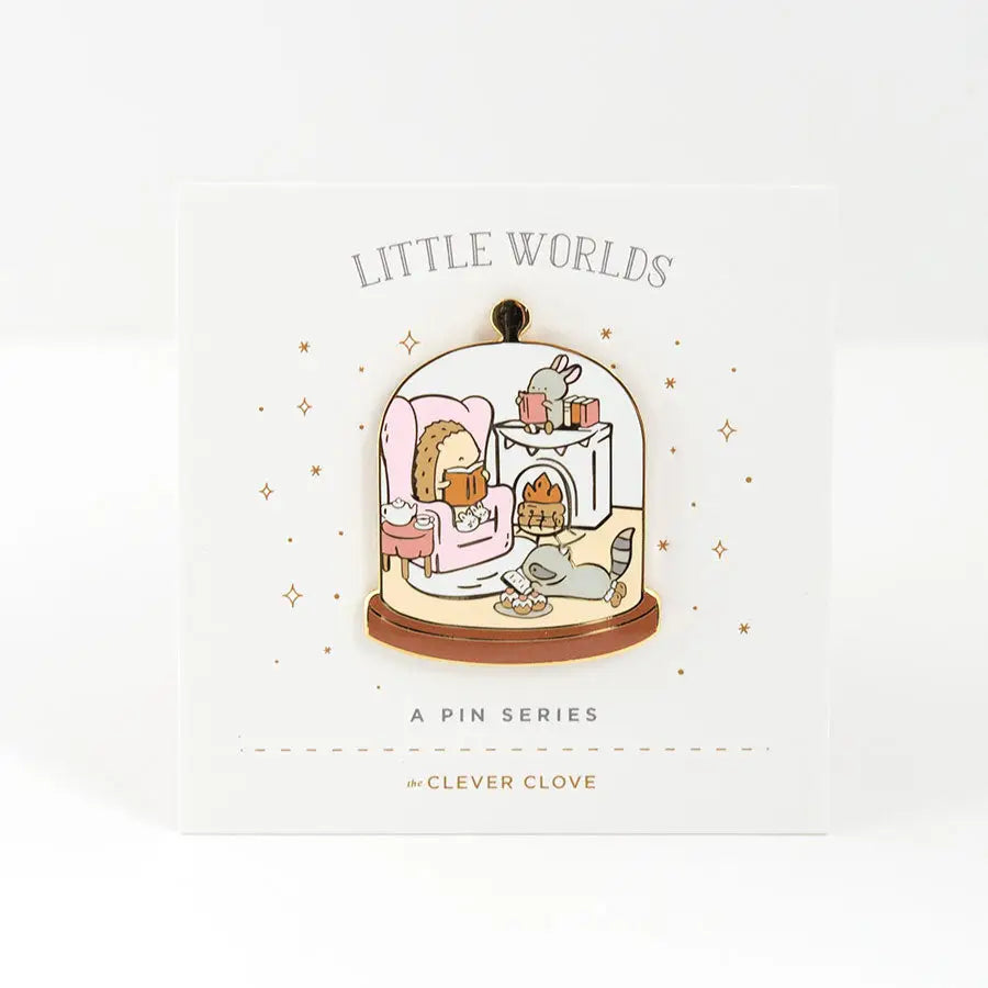 Little Worlds Book Club Enamel Pin