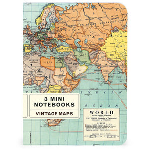 Mini Notebooks - Vintage Map