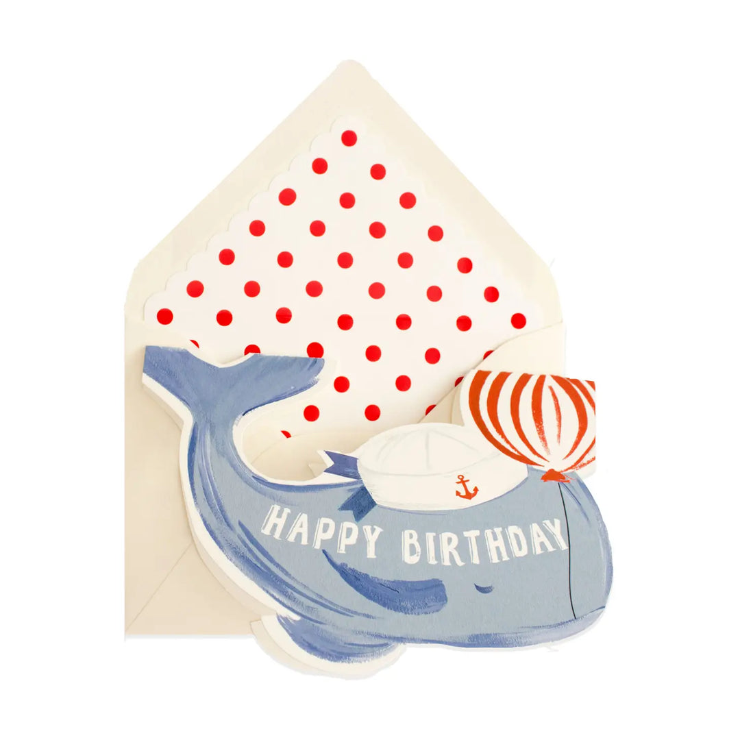 Whale Birthday Diecut Card