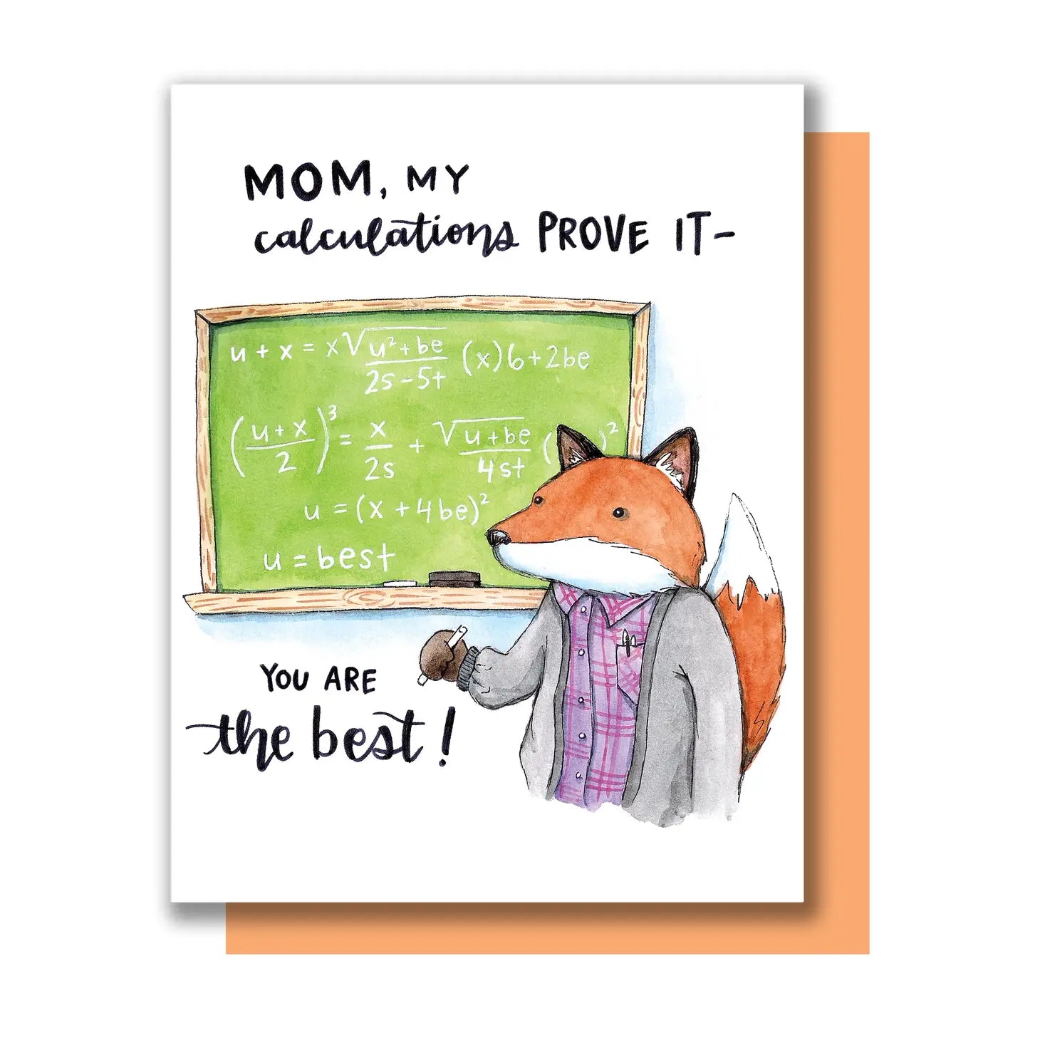 Fox Mom Calculations Mother's Day Card