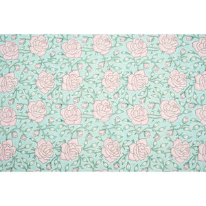 Hand Block Printed Gift Wrap Sheets - Jaipur Rose Blush (Roll)