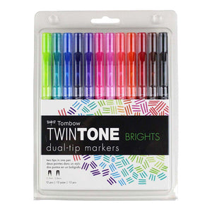 TwinTone Marker Set - Brights (12 Pack)