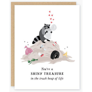 Shiny Treasure Raccoon Card