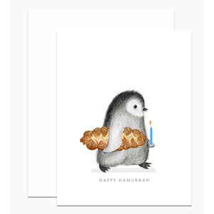Challah Bread Penguin Card