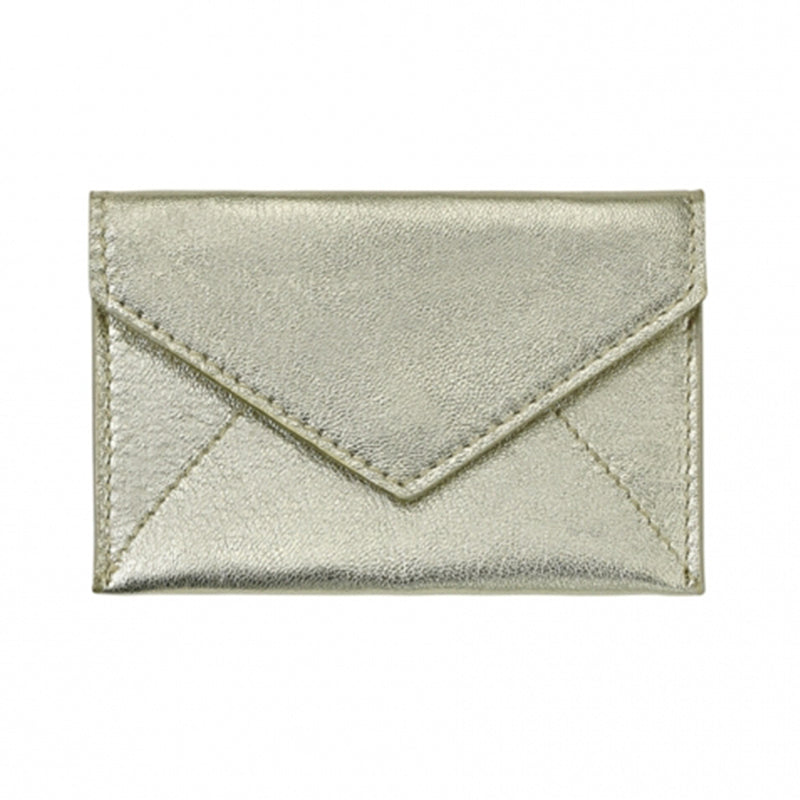Mini Envelope/Business Card Holder - White Gold