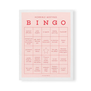 Horrible Meeting Bingo Notepad