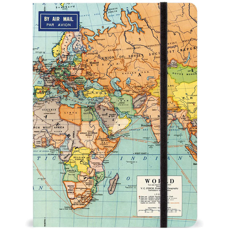 Vintage Map - Large Journal