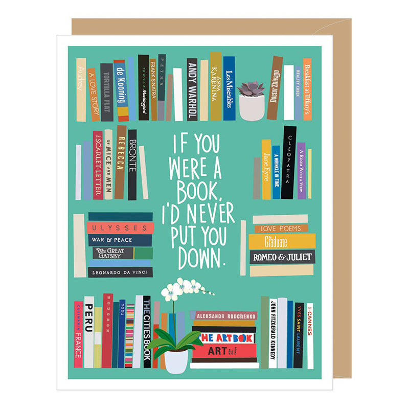 Bookshelf Anniversary Card