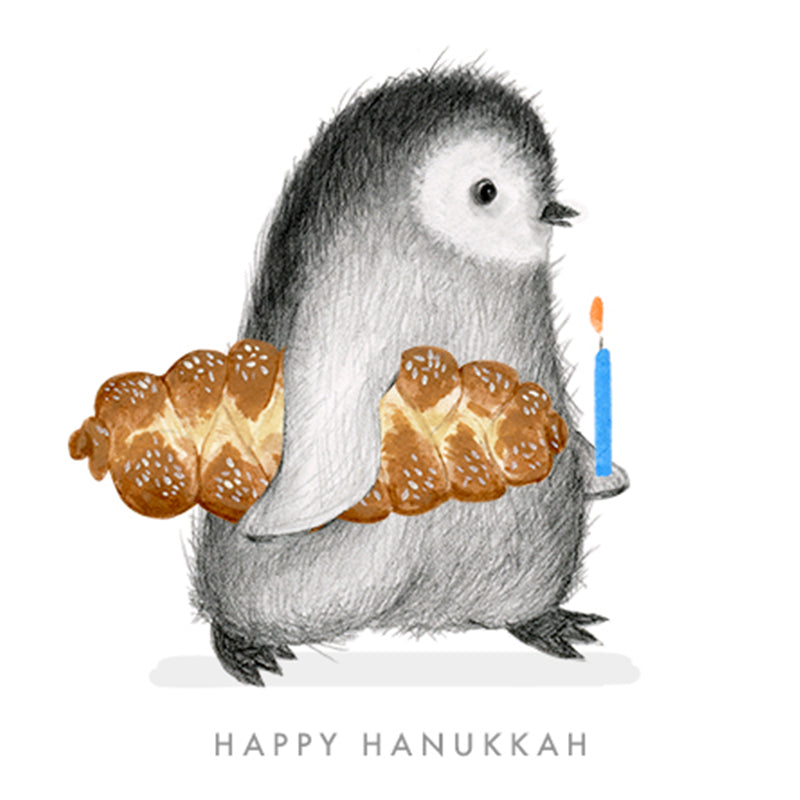 Challah Bread Penguin Card