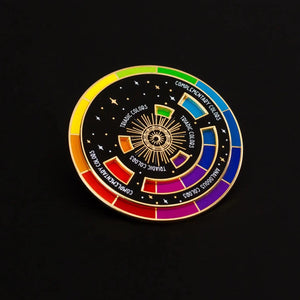 Color Wheel Interactive Enamel Pin