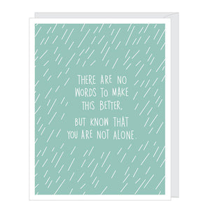 Falling Rain Sympathy Card