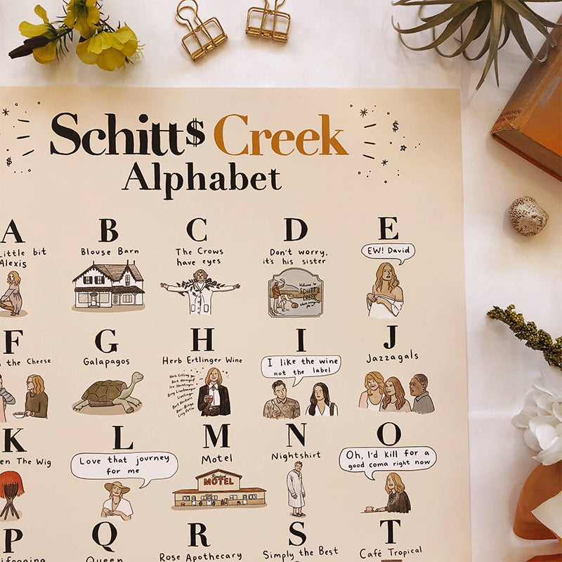 Schitt's Creek Alphabet Poster