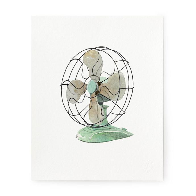 Retro Fan Art Print