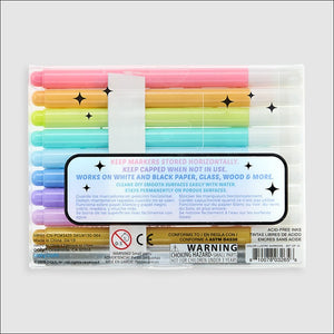 Color Lustre Metallic Brush Markers (Set of 10)