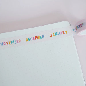 Months of the Year Washi Tape