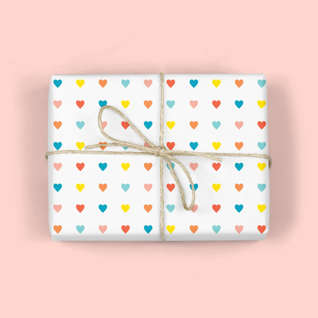 Sweet Hearts Gift Wrap - Rainbow (Roll of 3 sheets) – Hitchcock