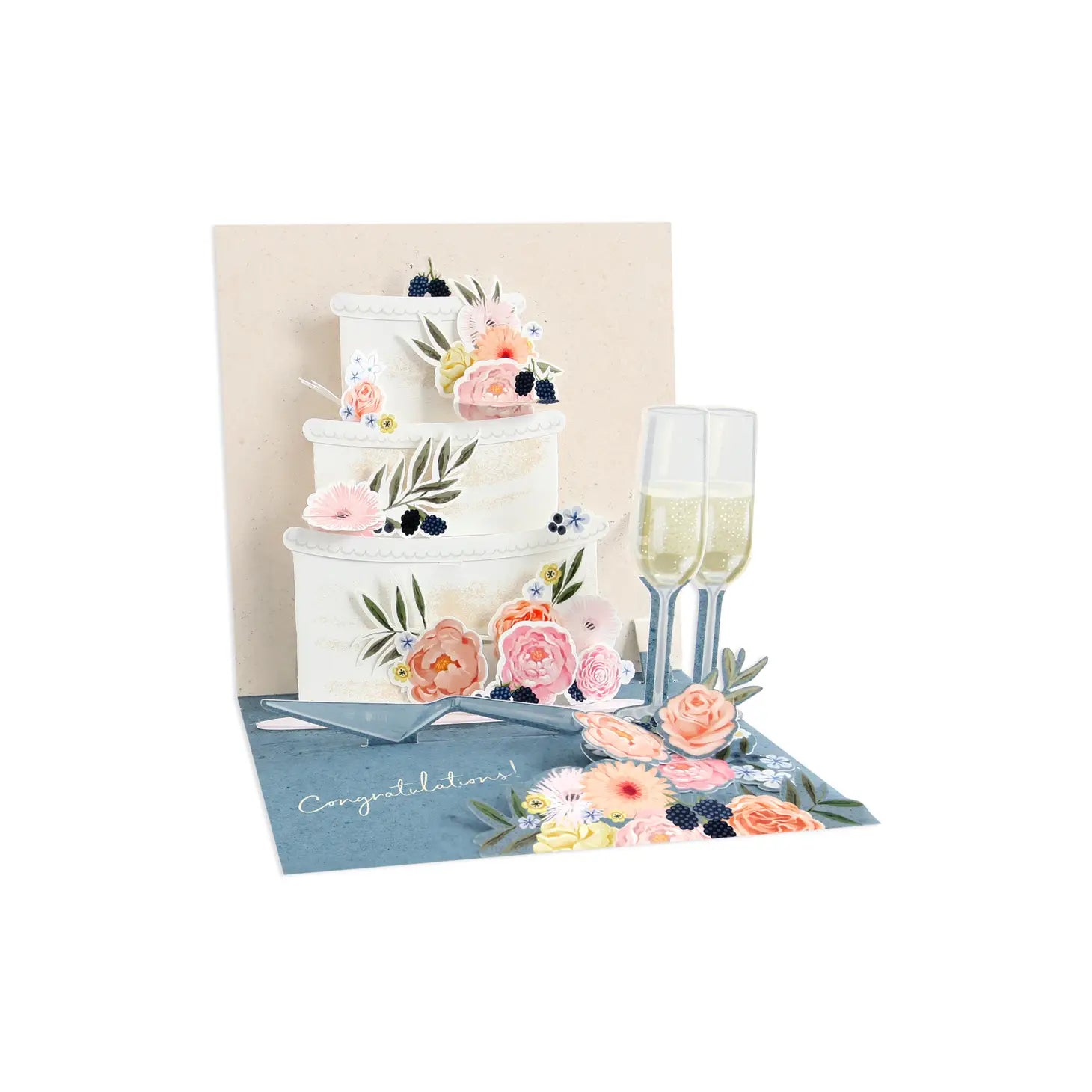 Fondant Wedding Cake Treasures Pop-up Card