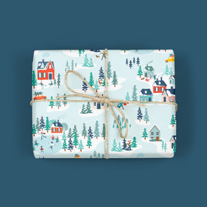 Winter Village Gift Wrap (Roll of 3 sheets)