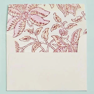 Hand Block Printed Greeting Card - Bouquet Blossom