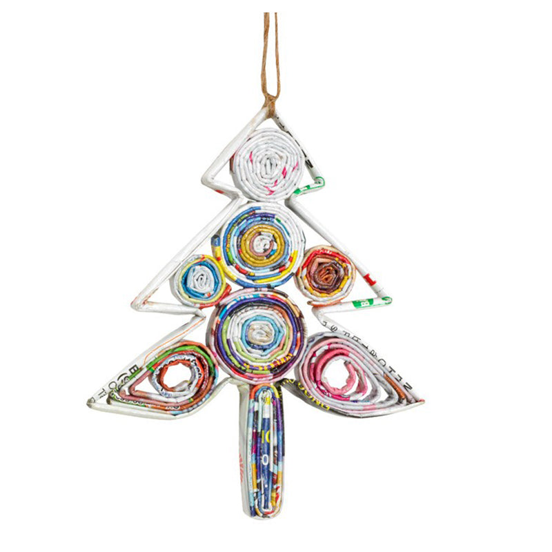 Recycled Paper Christmas Tree Ornament