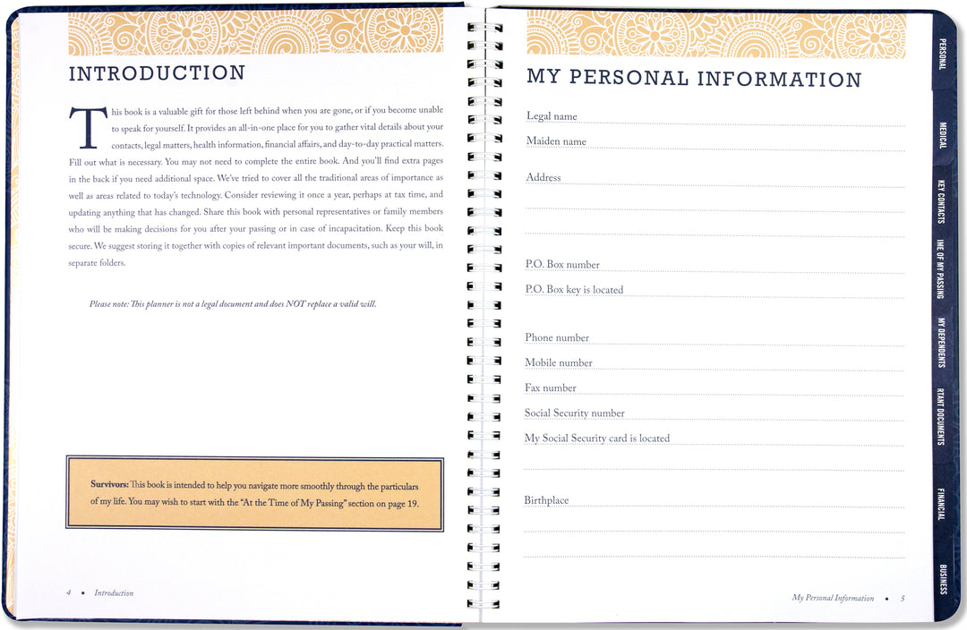 I'm Dead, Now What! Organization Notebook