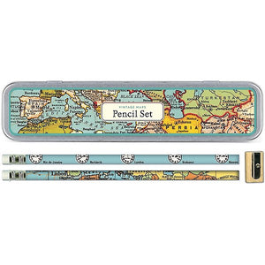 Vintage Maps Pencil Set