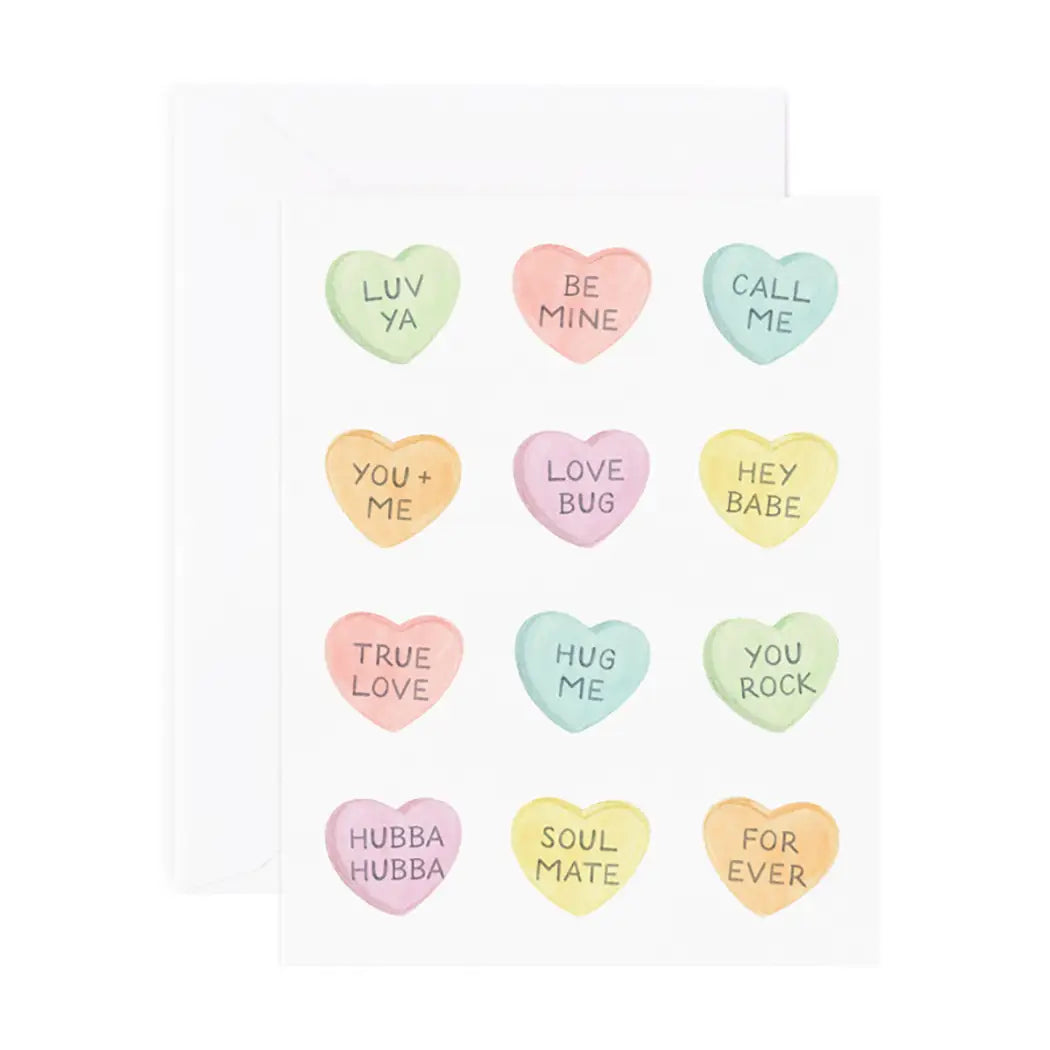 Candy Hearts Valentine's Day Card