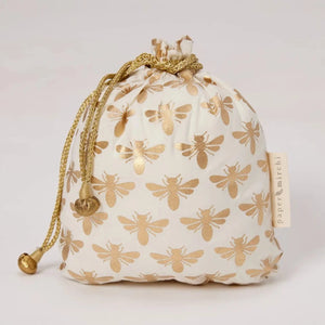 Fabric Gift Bag - Vanilla Bees