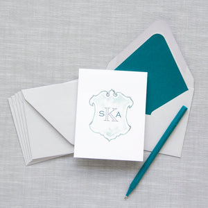 Folded Notecards - Floral Crest 62