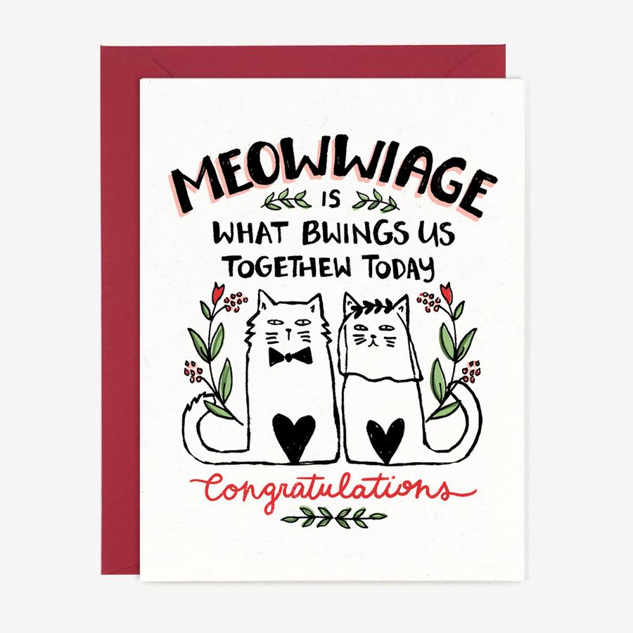 Meowwiage Wedding Card