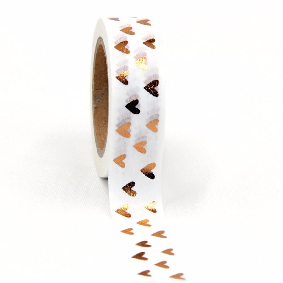 Rose Gold Foil Heart Washi