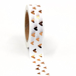 Rose Gold Foil Heart Washi