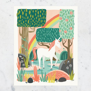 Unicorn Forest Print