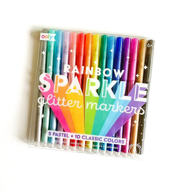 Rainbow Sparkle Glitter Markers