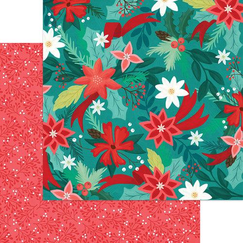 Jingle All The Way 12 x 12 Paper - Poinsetta Pines