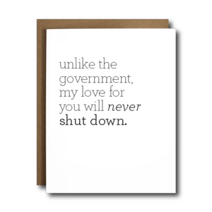 Love Shut Down Card