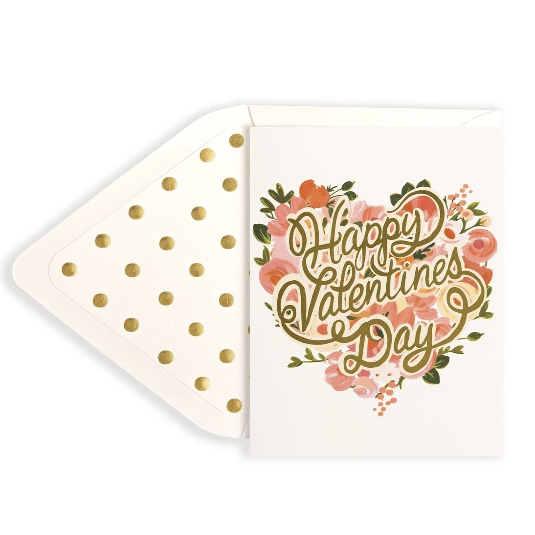 Happy Valentine's Gold Heart Card