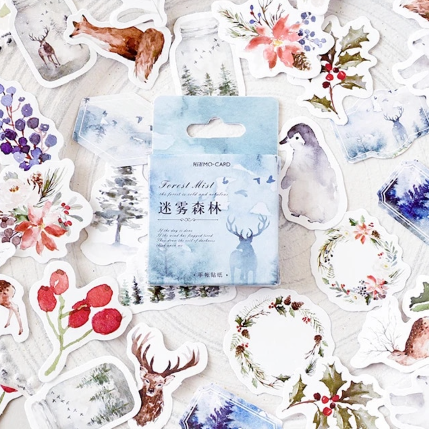 Forest Mist Stickers - pack of 45